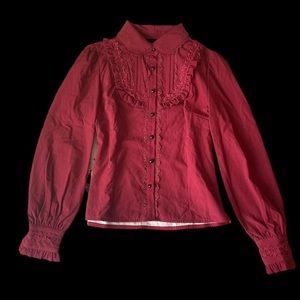 Off brand burgundy blouse